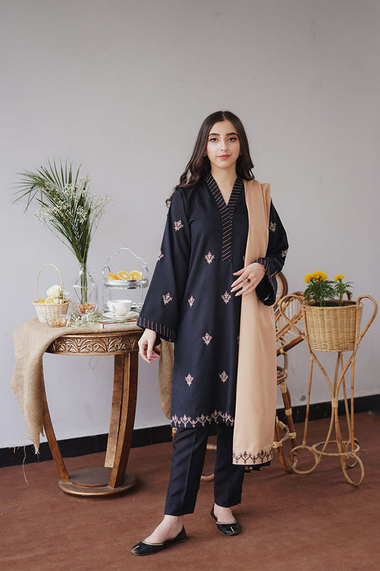 AISLING - 3PC DHANAK EMBROIDERED CL-W163