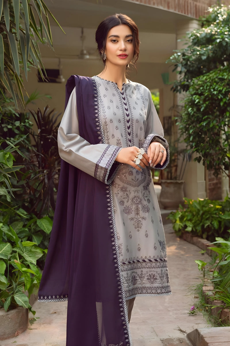JAZMIN - 3PC LAWN EMBROIDERED CL-S34