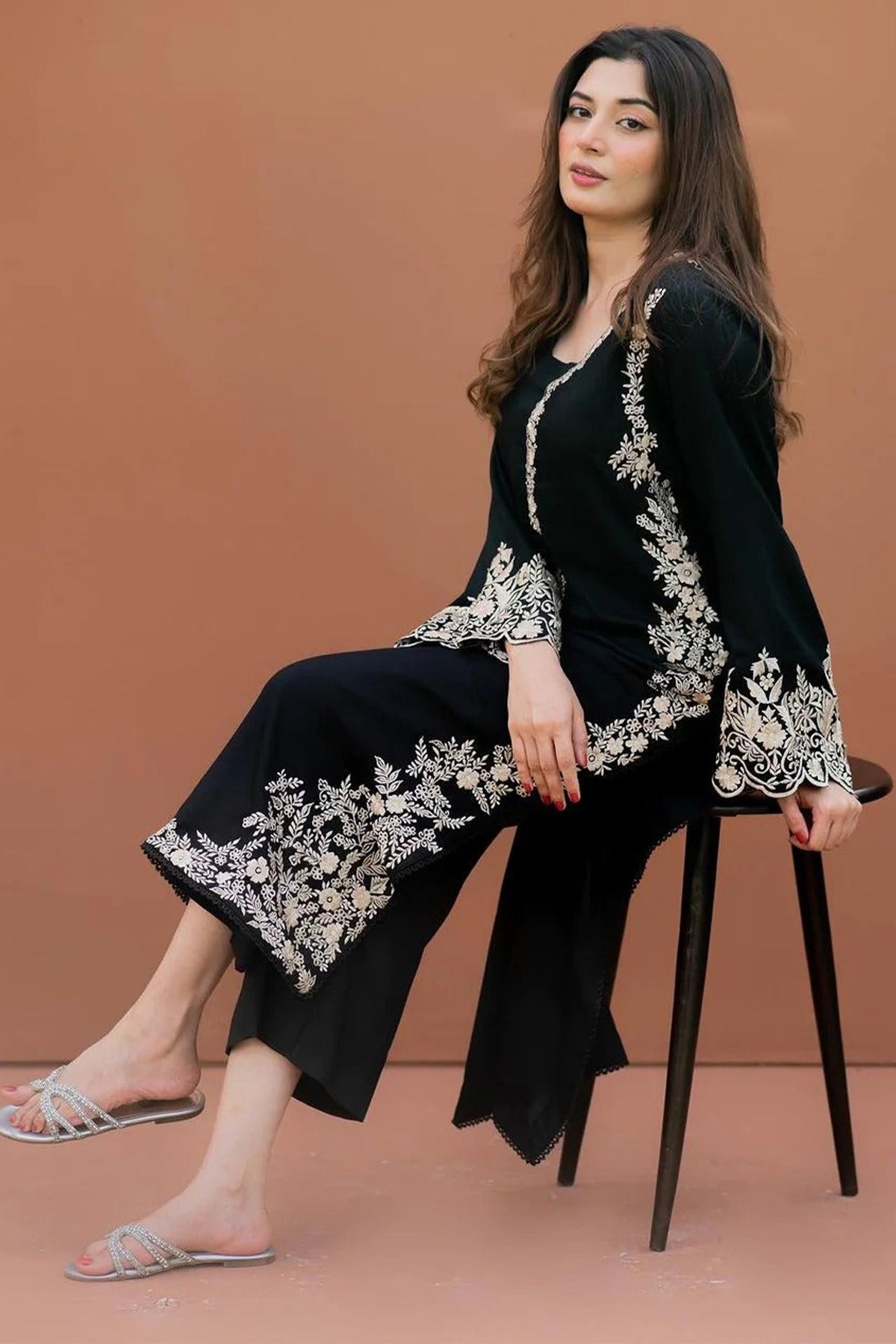 MARIA B - 2PC Dhanak EMBROIDERED CL-W93