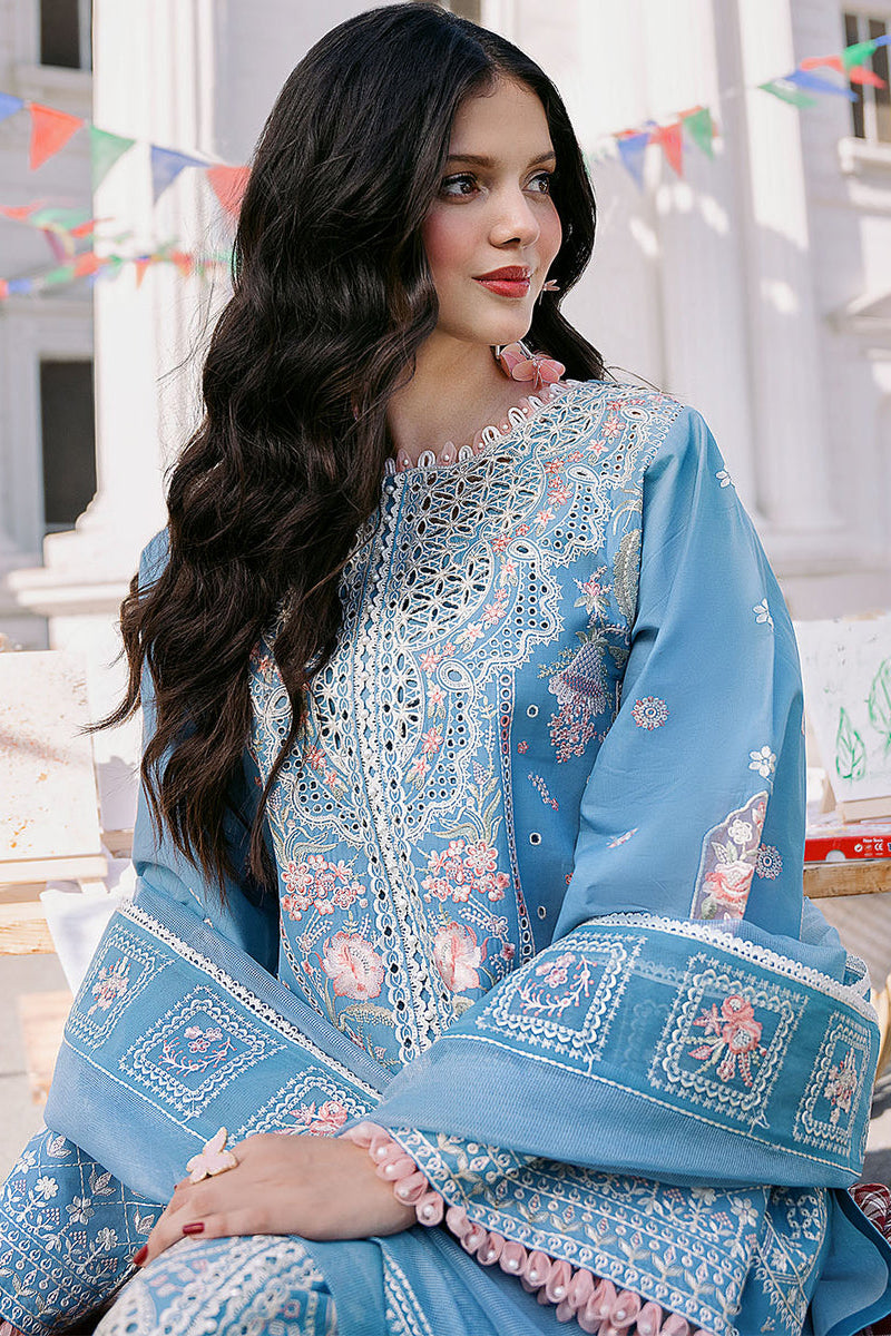 JAZMIN - 3PC LAWN CHIKEN KARI EMBROIDERED CL-136