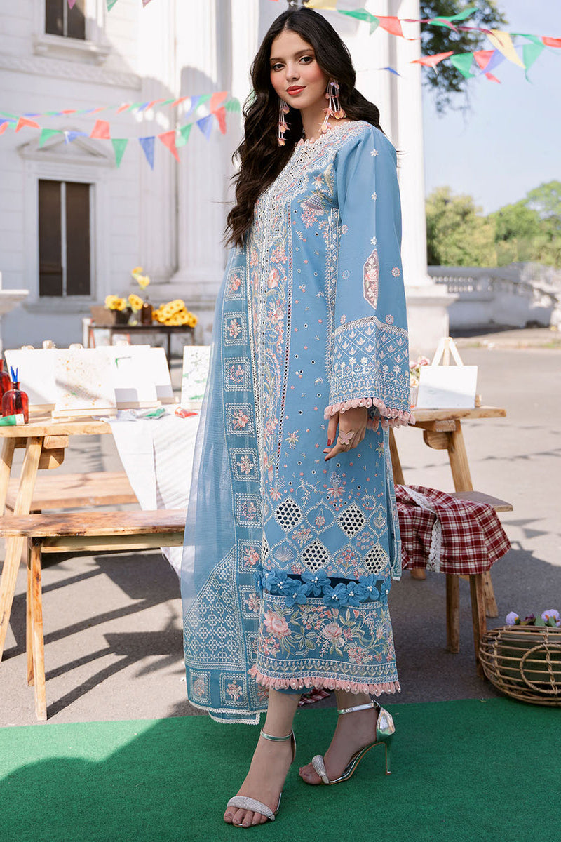 JAZMIN - 3PC LAWN CHIKEN KARI EMBROIDERED CL-136