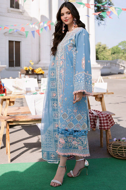 JAZMIN - 3PC LAWN CHIKEN KARI EMBROIDERED CL-136