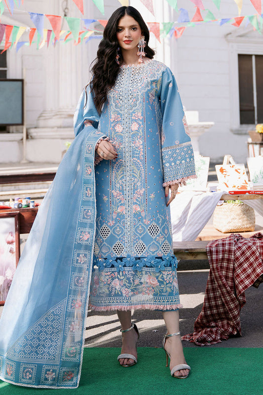 JAZMIN - 3PC LAWN CHIKEN KARI EMBROIDERED CL-136