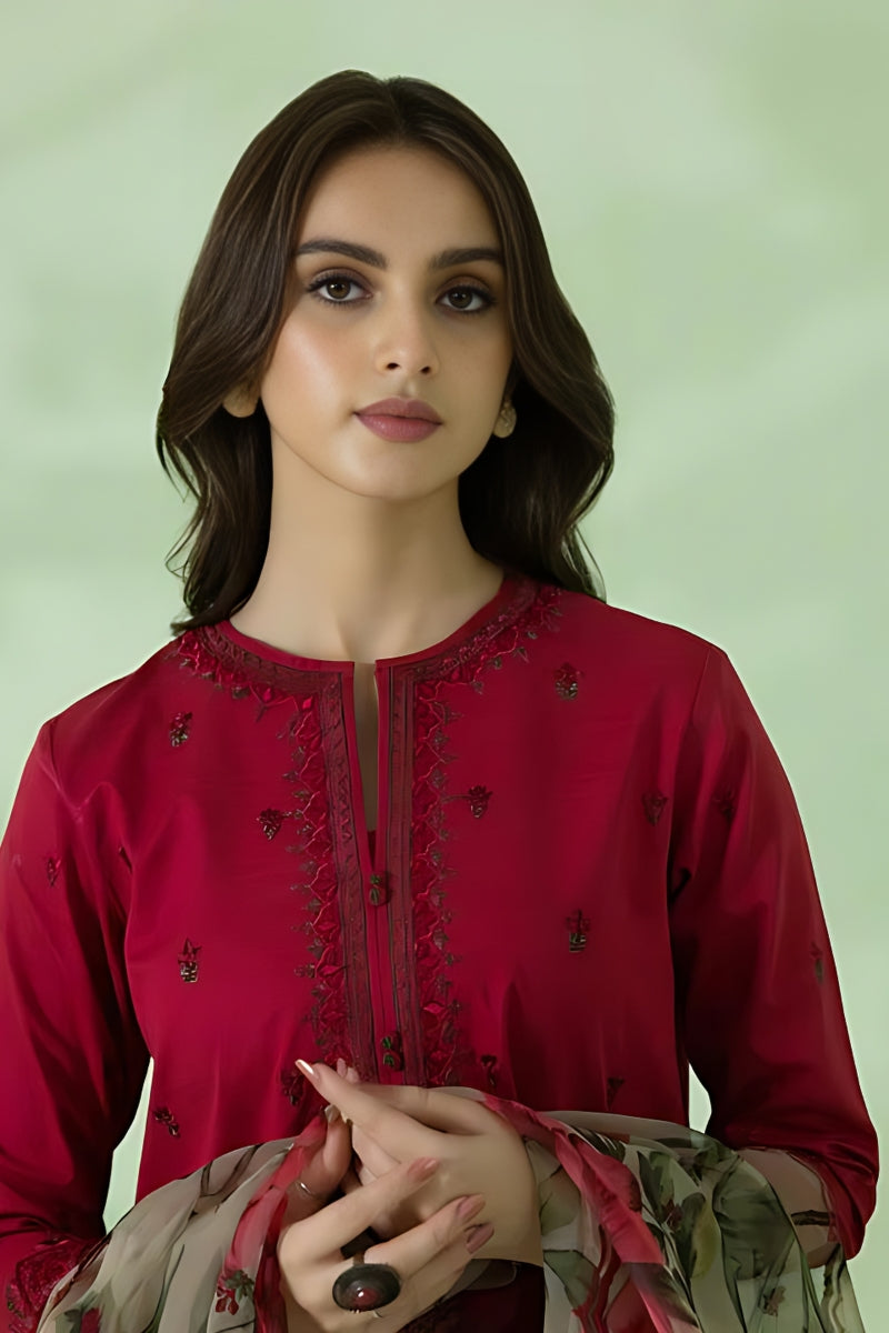 SSAPPHIRE - 3PC DHANAK EMBROIDERED FL-W50A