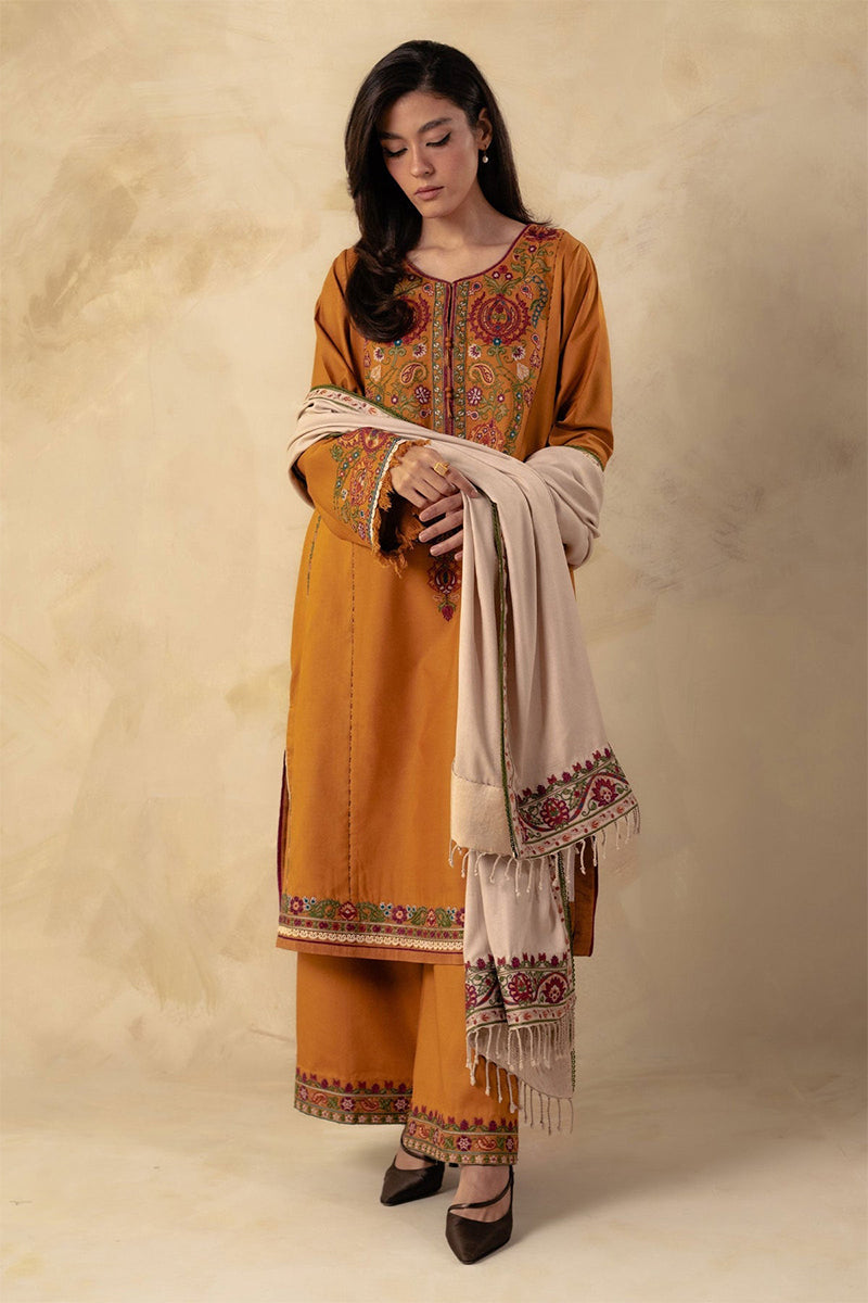 ZARA SHAH JAHAN - 3PC DHANAK EMBROIDERED CL-W78M