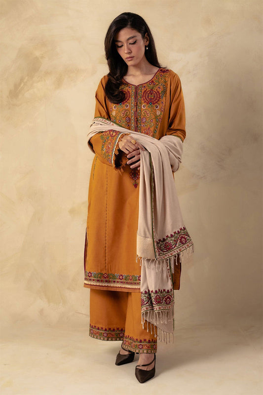 ZARA SHAH JAHAN - 3PC DHANAK EMBROIDERED CL-W78M