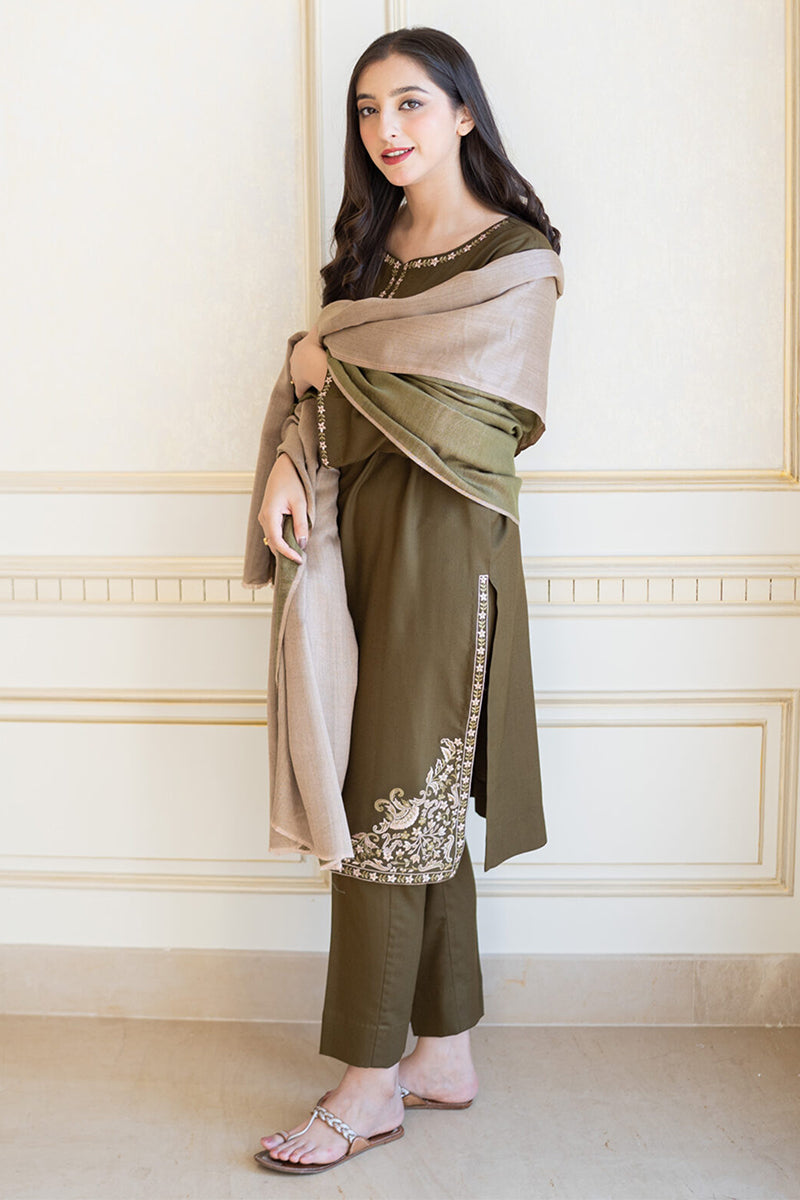 AISLING - 3PC DHANAK EMBROIDERED CL-W74