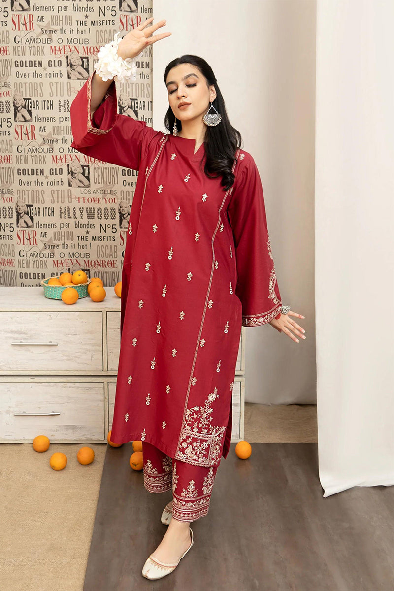 URGE - 3PC DHANAK EMBROIDERED CL-W151