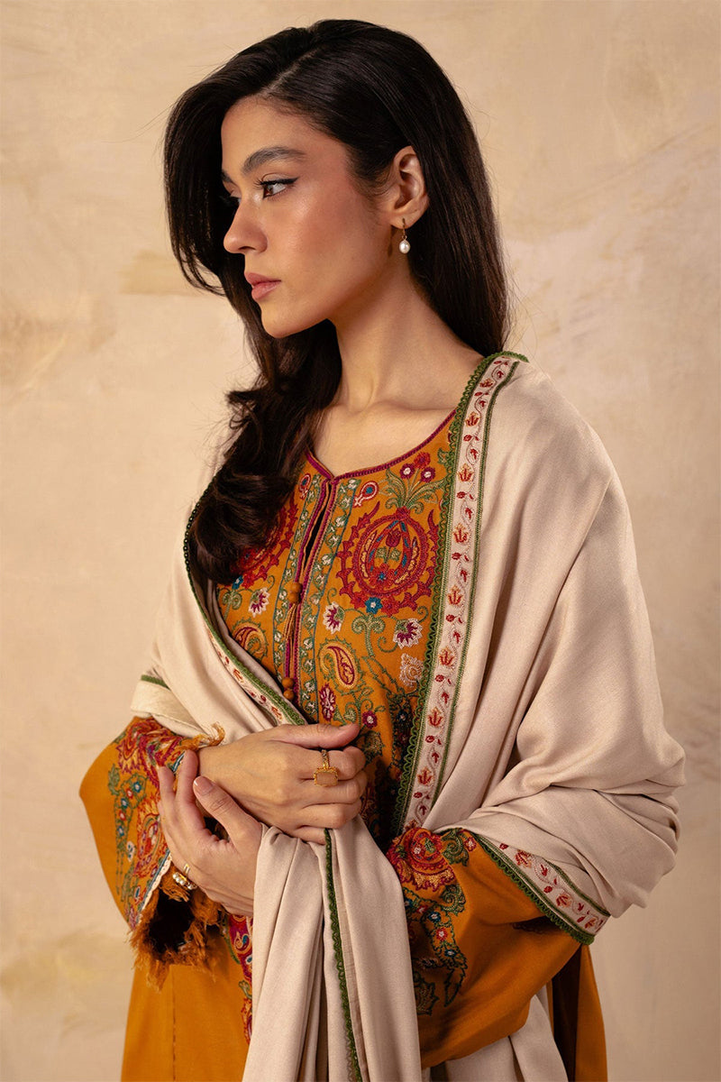 ZARA SHAH JAHAN - 3PC DHANAK EMBROIDERED CL-W78M