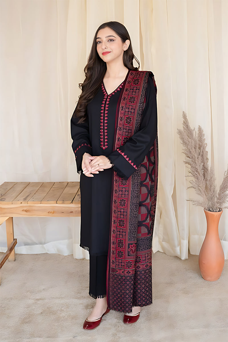 AISLING - 3PC DHANAK EMBROIDERED CL-W145