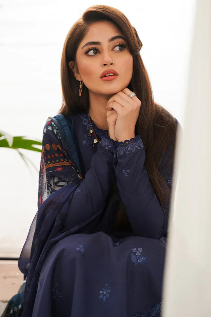 SERAN - 3PC DHANAK EMBROIDERED CL-W139