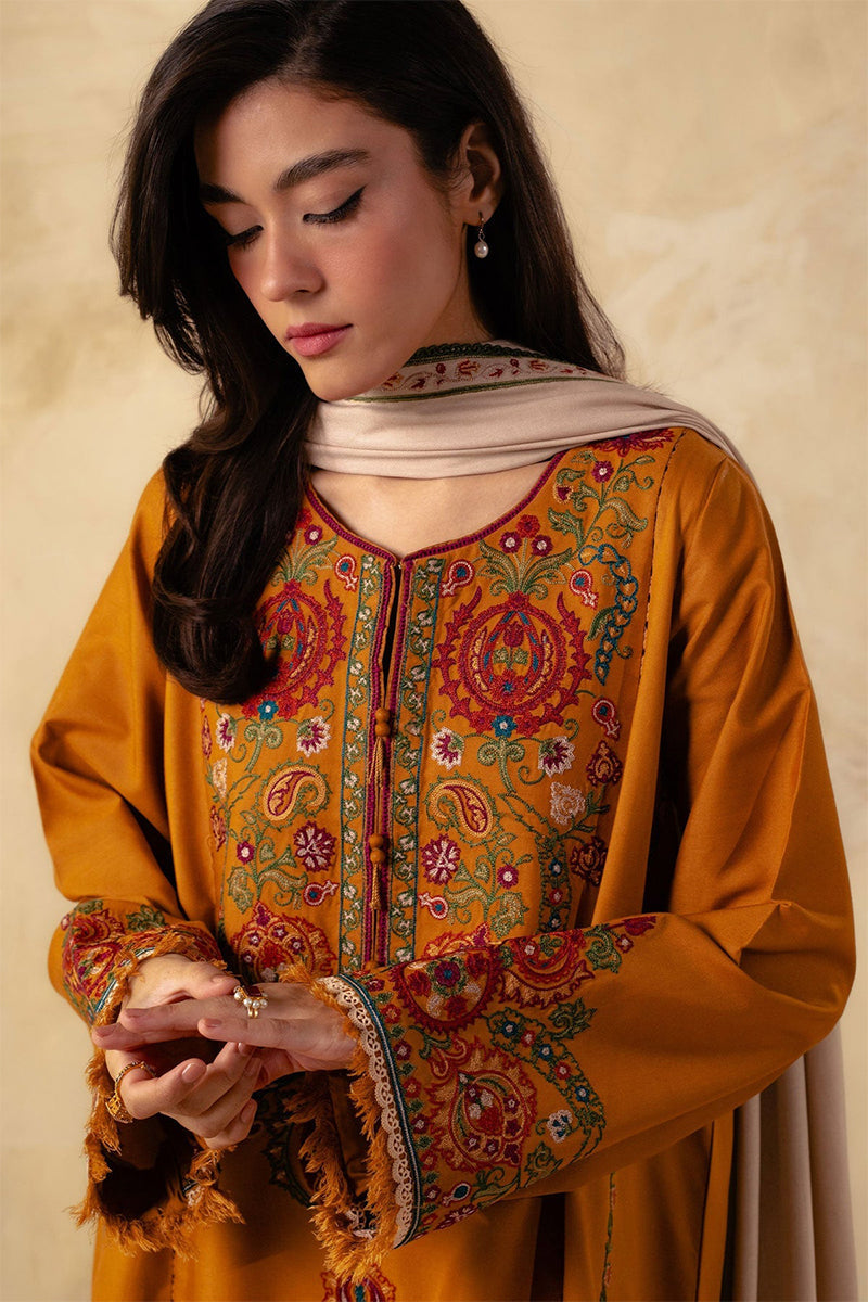ZARA SHAH JAHAN - 3PC DHANAK EMBROIDERED CL-W78M