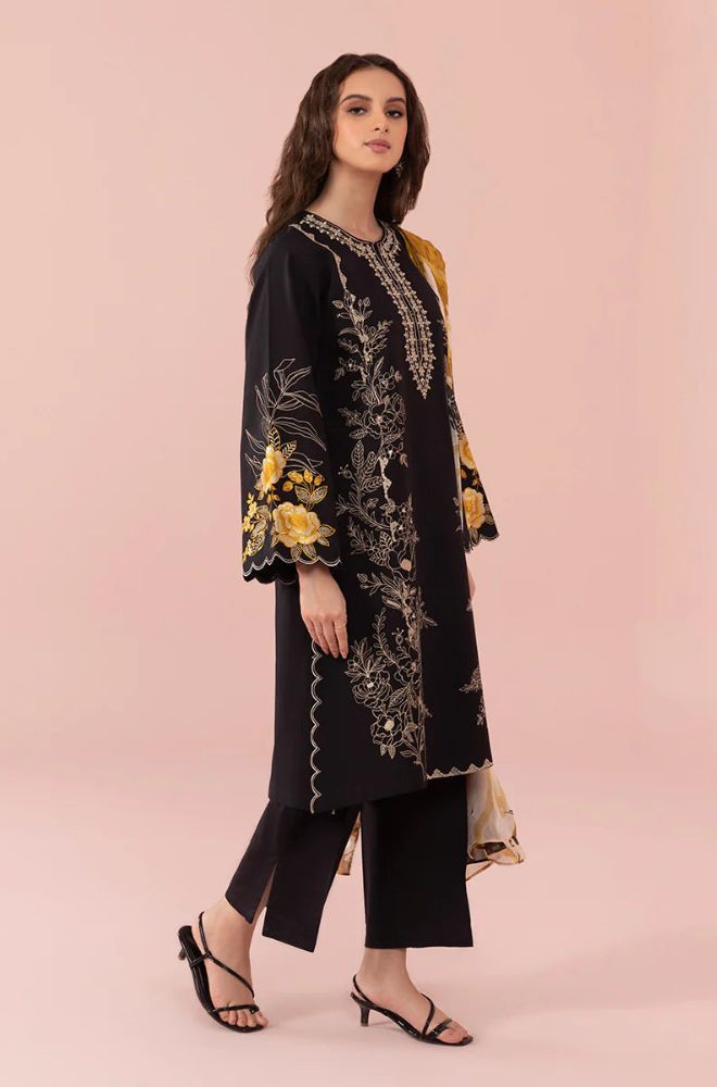 SAPPHIRE-Cambric 3PC EMBROIDERED DRESS CL-01