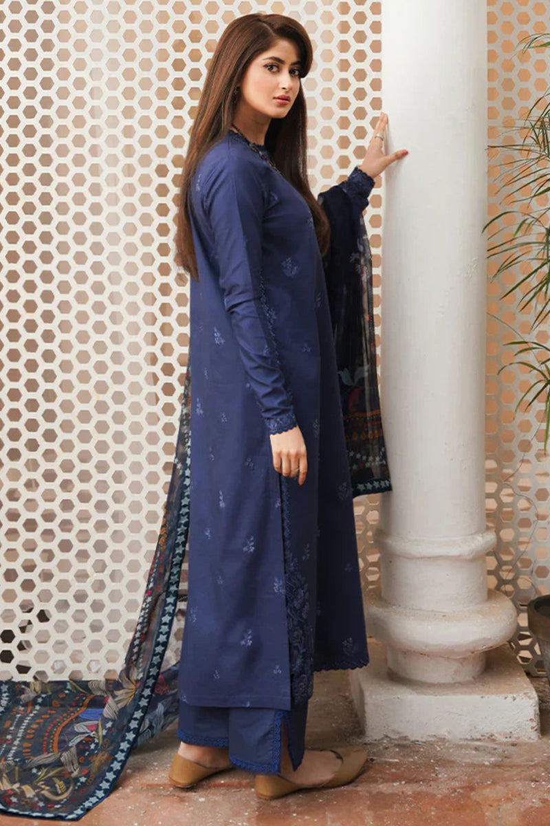 SERAN - 3PC DHANAK EMBROIDERED CL-W139