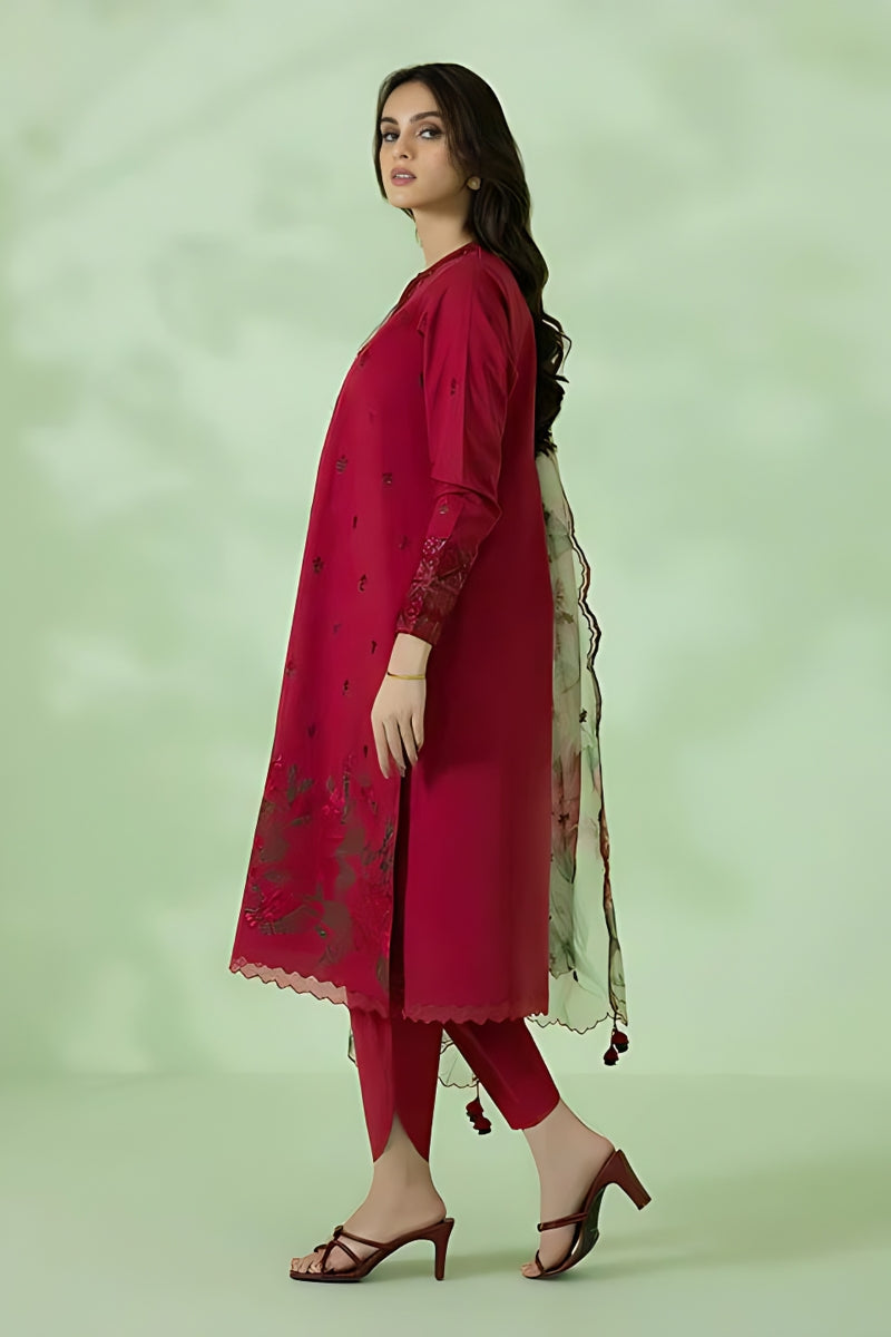 SSAPPHIRE - 3PC DHANAK EMBROIDERED FL-W50A