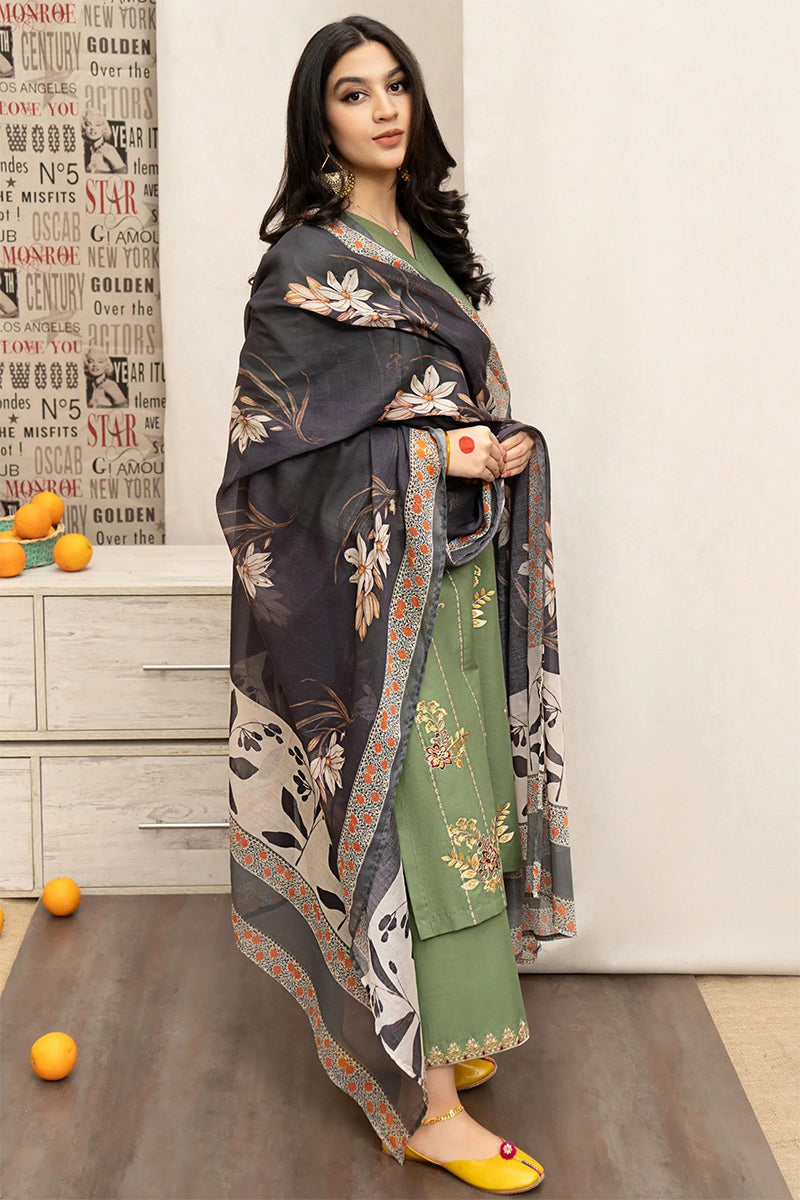 URGE - 3PC LAWN EMBROIDERED CL-S114