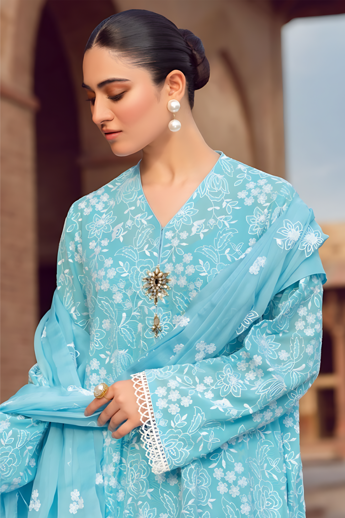 MARIA B - 3PC LAWN EMBROIDERED CL-S55