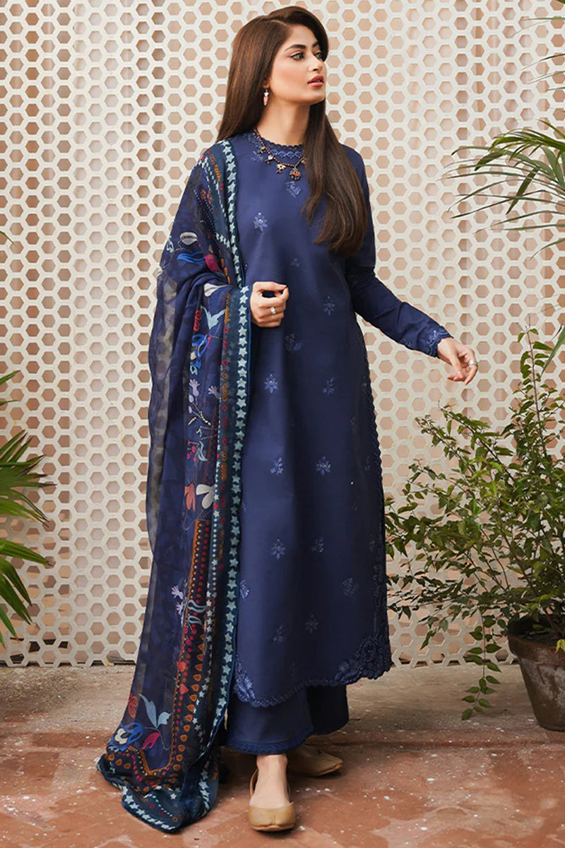 SERAN - 3PC DHANAK EMBROIDERED CL-W139