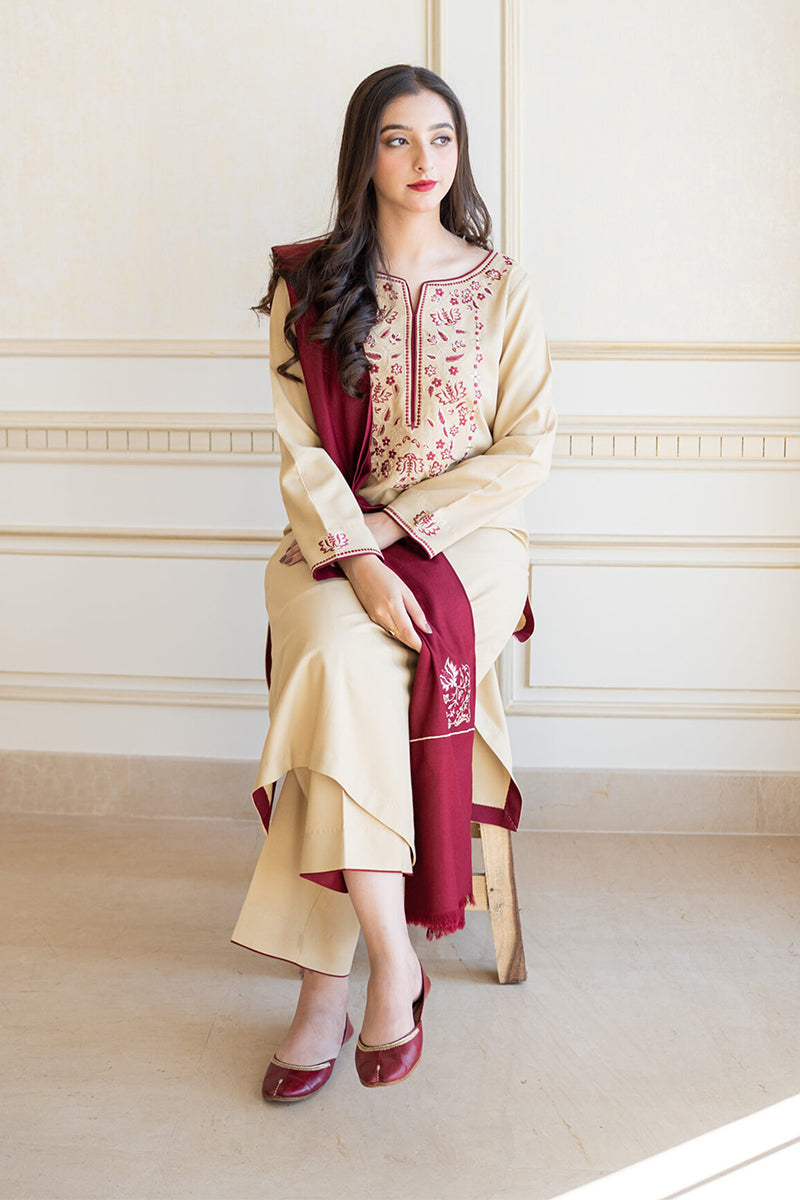 AISLING - 3PC DHANAK EMBROIDERED CL-W72