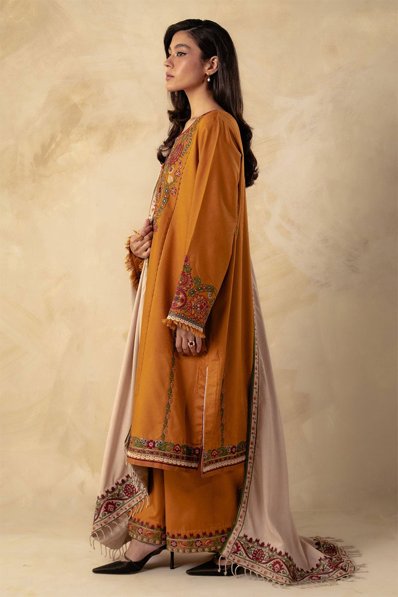 ZARA SHAH JAHAN - 3PC DHANAK EMBROIDERED CL-W78M