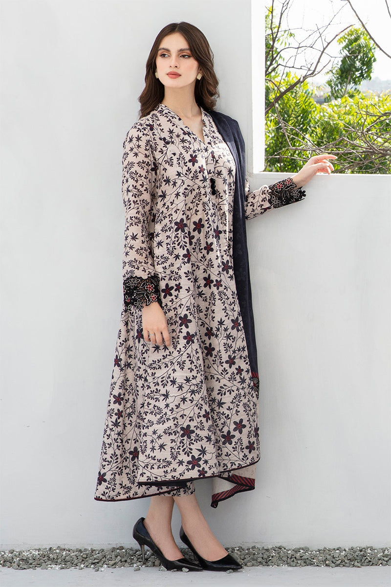 LULUSAR - 3PC KARANDI PRINTED CLKP-06