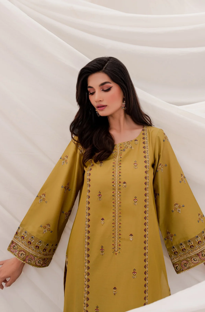 JAZMIN - 3PC DHANAK EMBROIDERED CL-W48
