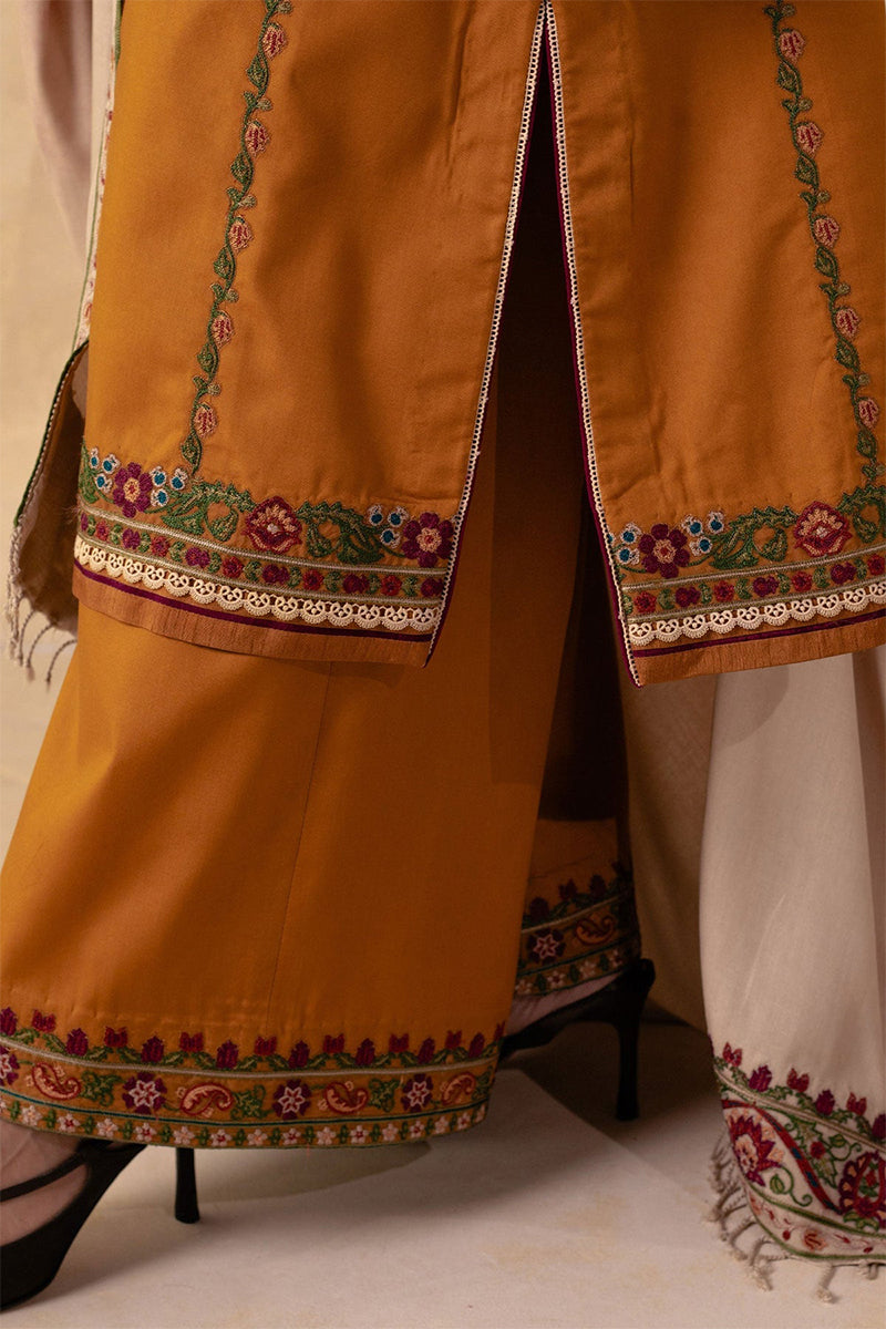 ZARA SHAH JAHAN - 3PC DHANAK EMBROIDERED CL-W78M