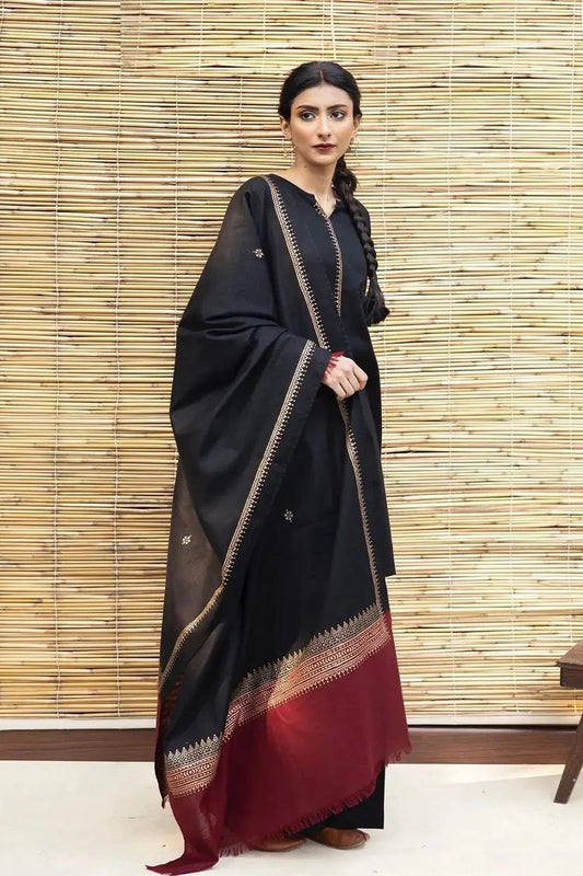 JAZMIN - 3PC DHANAK EMBROIDERED CL-W160