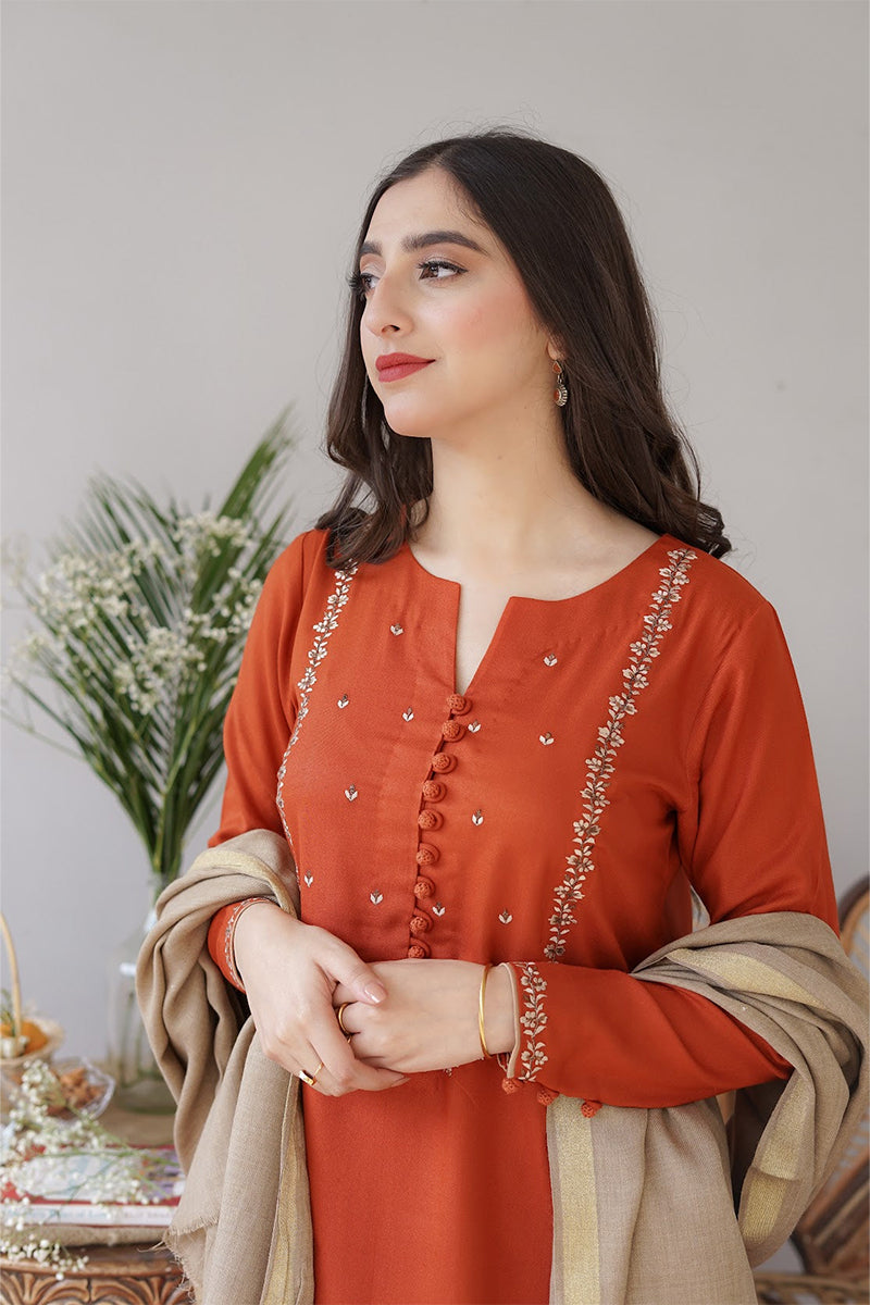 AISLING - 3PC DHANAK EMBROIDERED CL-W165