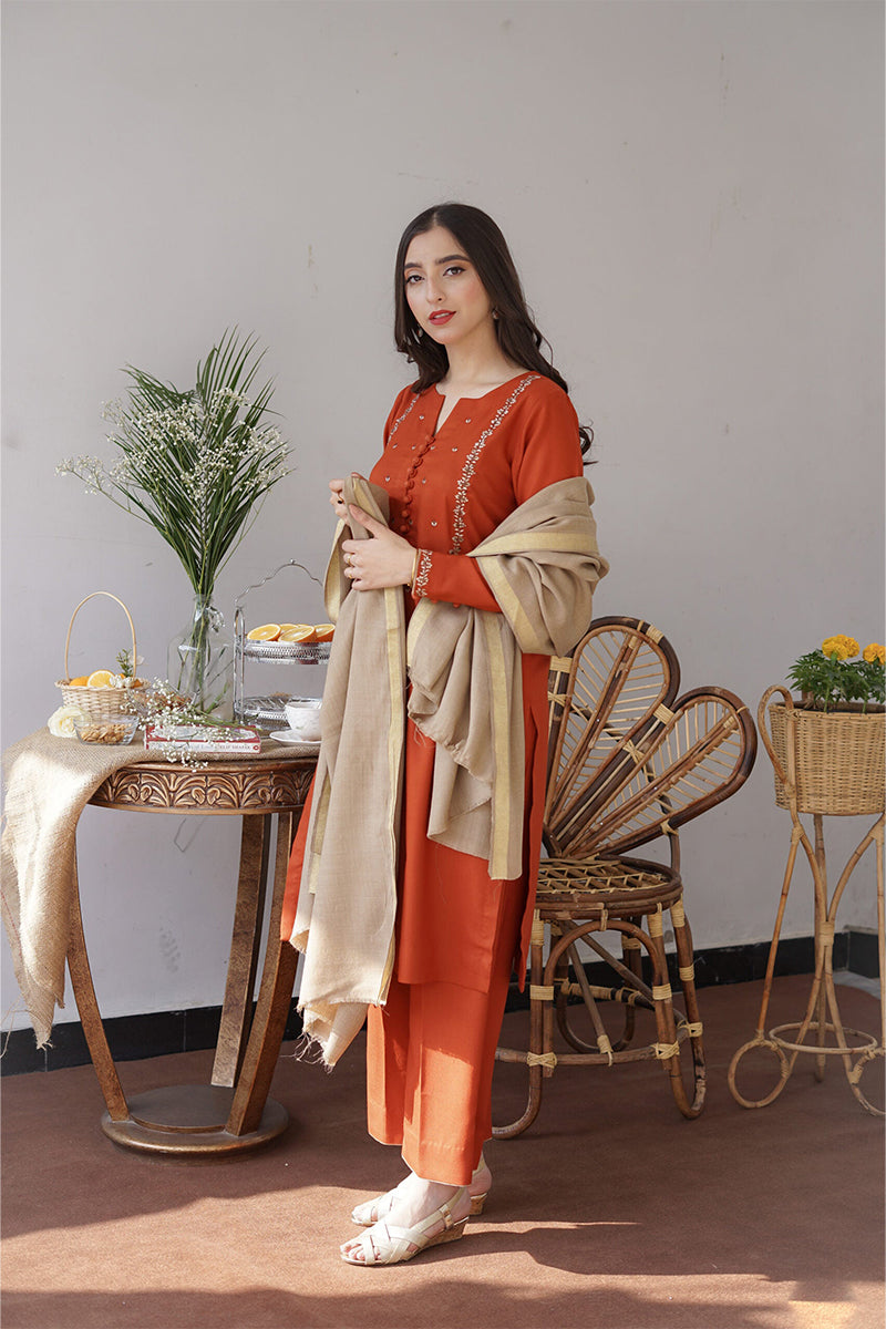 AISLING - 3PC DHANAK EMBROIDERED CL-W165