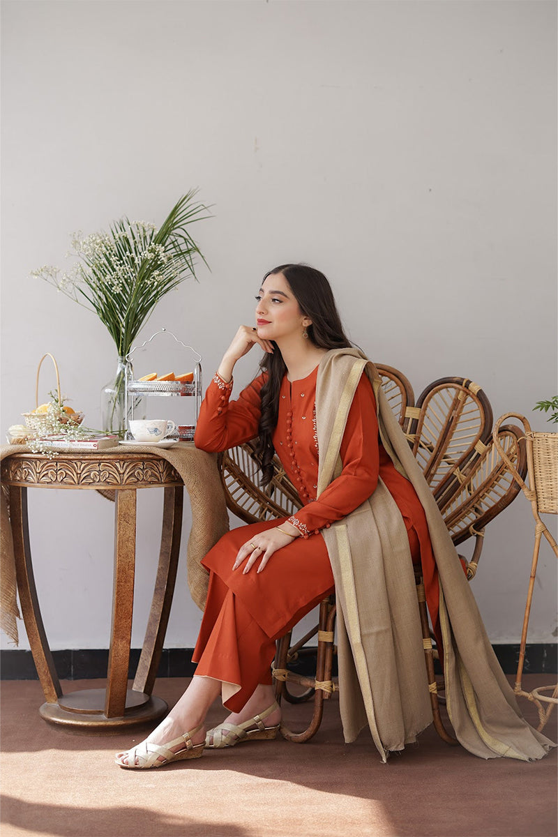 AISLING - 3PC DHANAK EMBROIDERED CL-W165