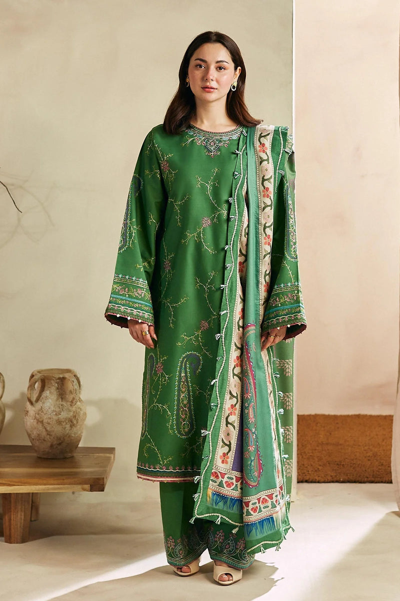 ZARA SHAH JAHAN - 3PC DHANAK EMBROIDERED CL-W81G
