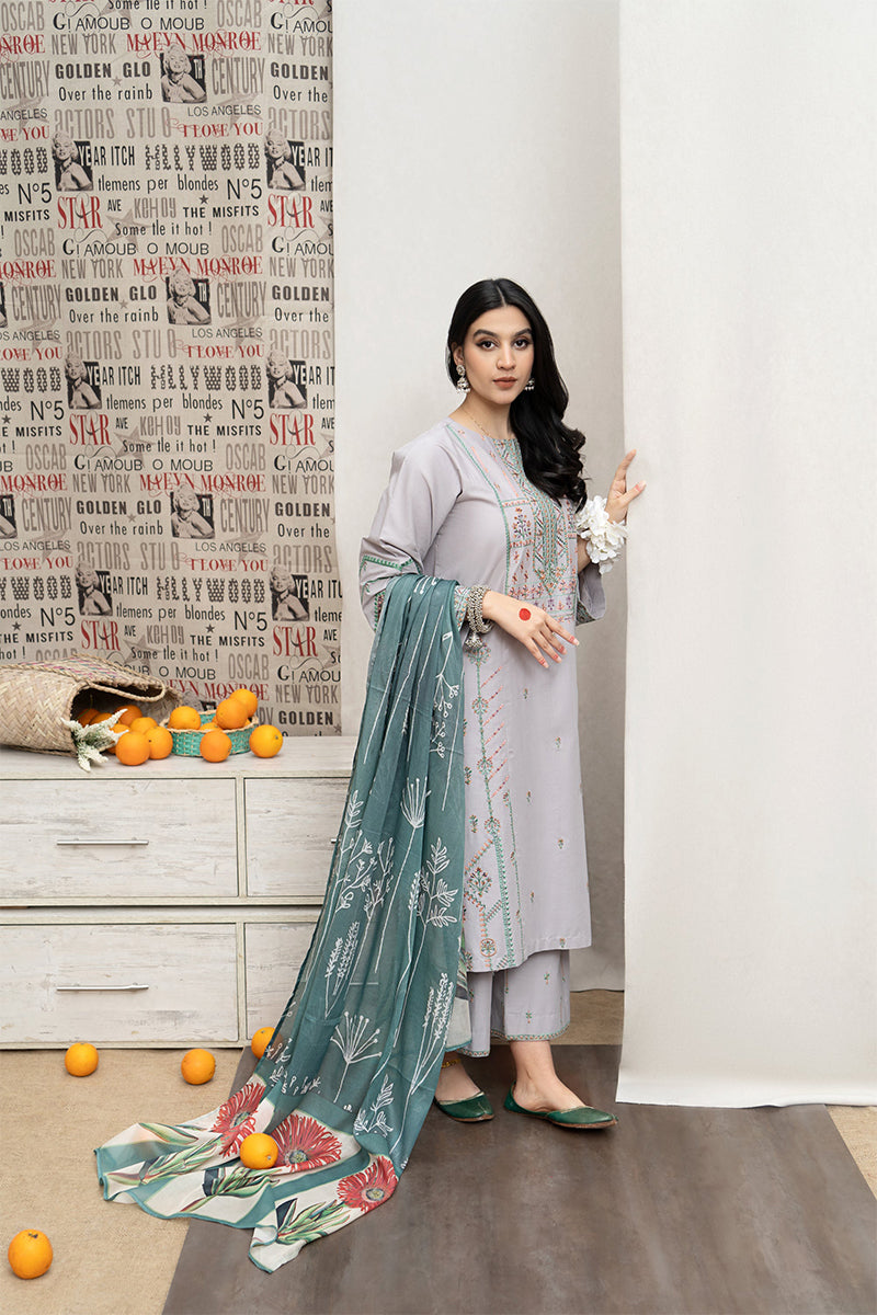 URGE - 3PC LAWN EMBROIDERED CL-S108