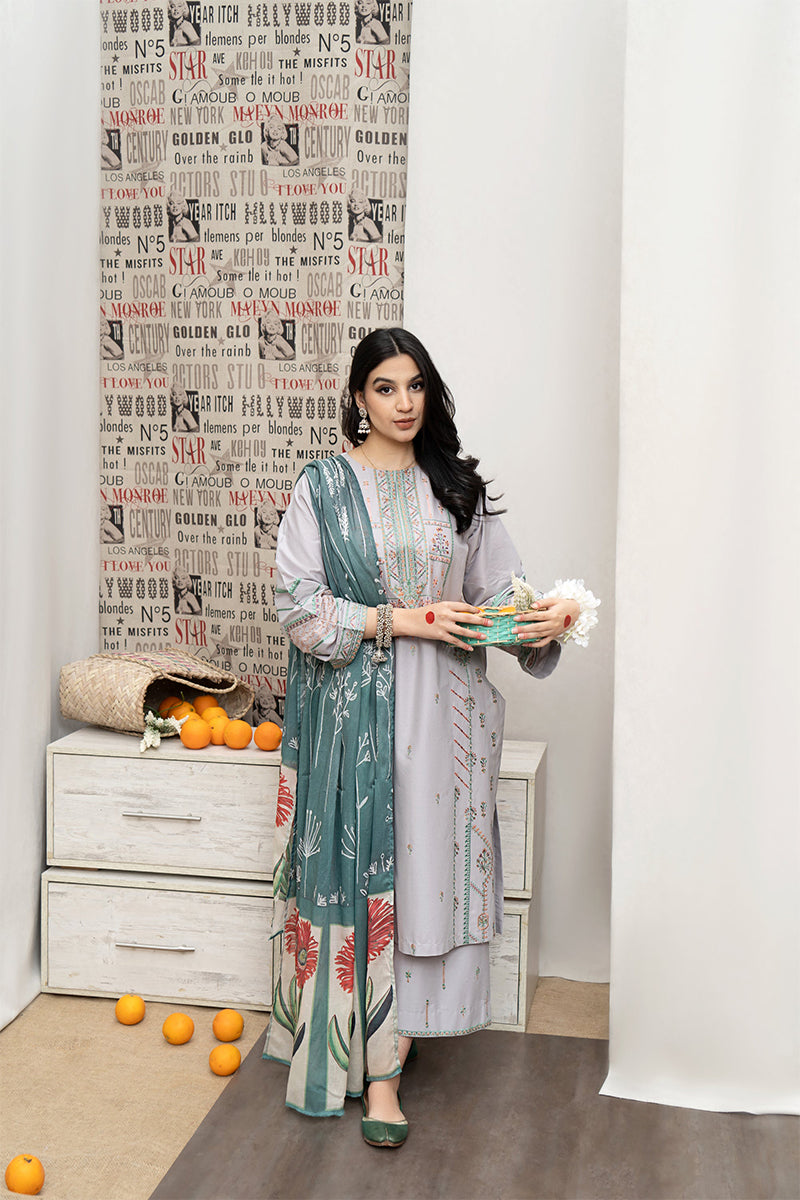 URGE- 3PC DHANAK EMBROIDERED CL-W108