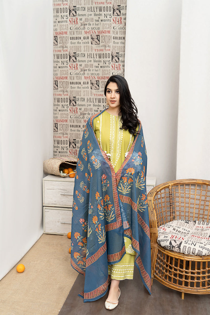 URGE - 3PC LAWN EMBROIDERED CL-S110