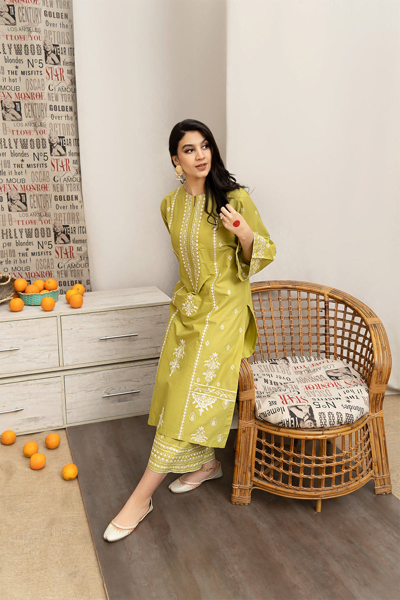 URGE - 3PC DHANAK EMBROIDERED CL-W110