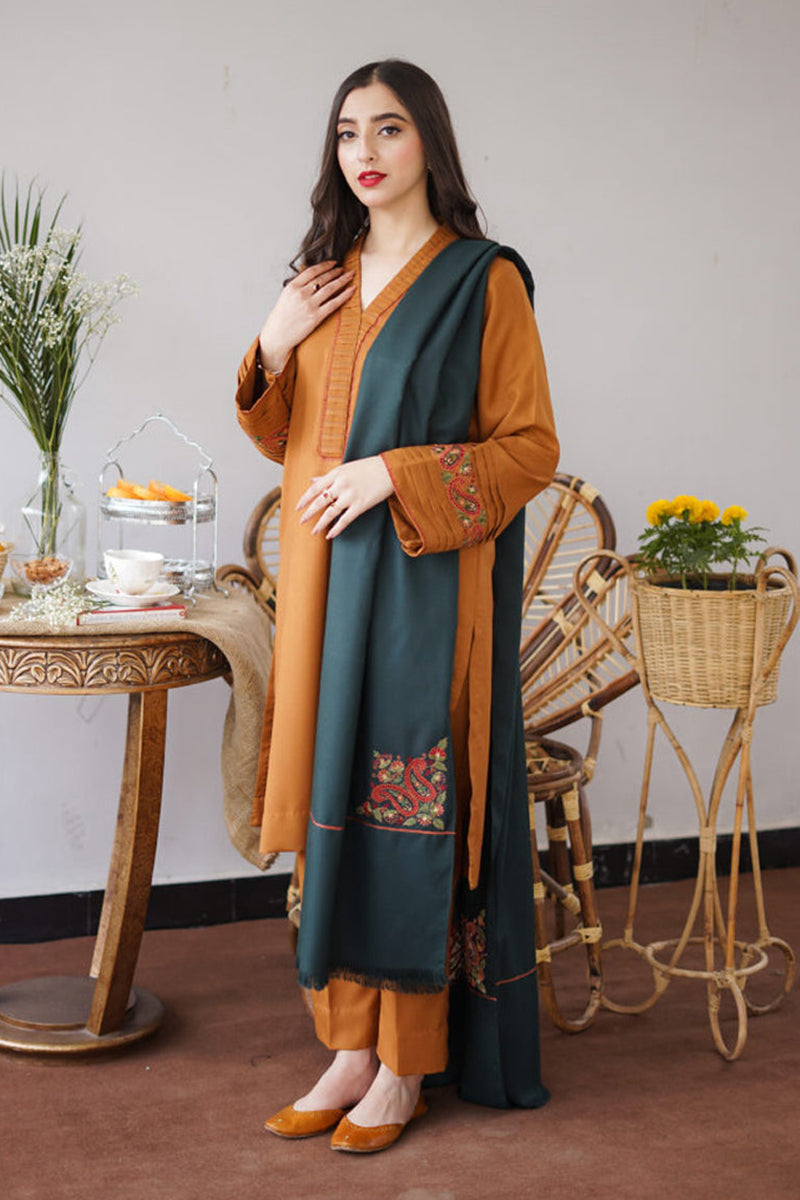 AISLING - 3PC DHANAK EMBROIDERED CL-W09