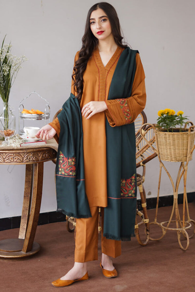 AISLING - 3PC DHANAK EMBROIDERED CL-W09
