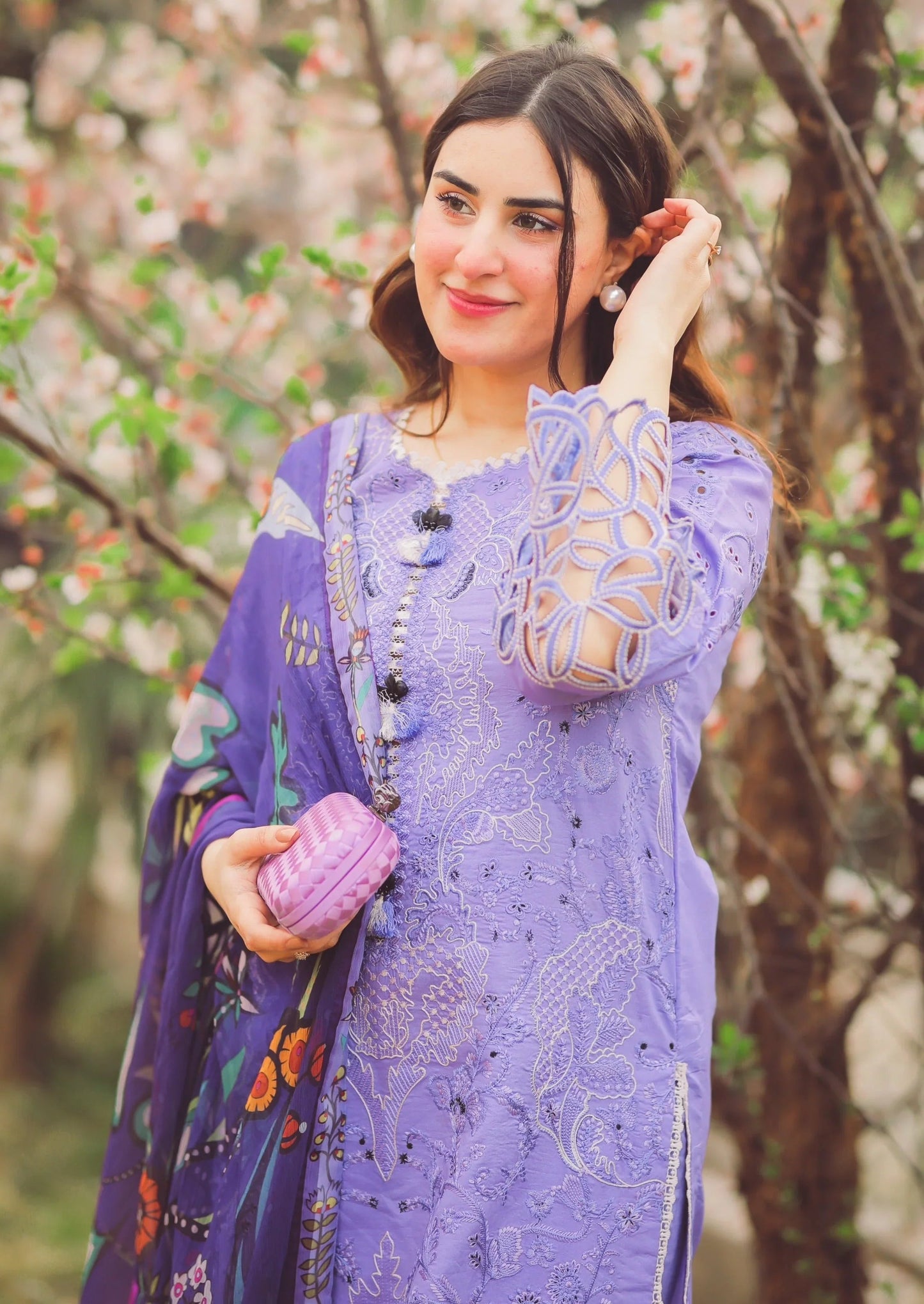 MUSHQ - 3PC DHANAK EMBROIDERED CL-W94