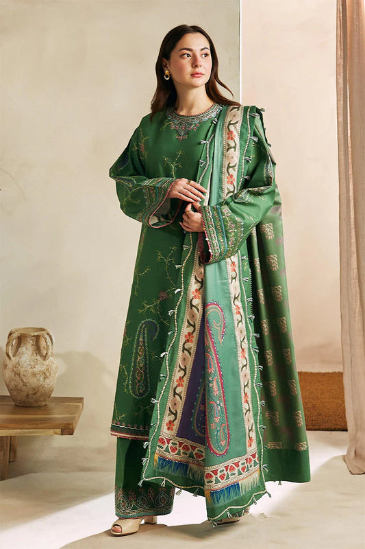 ZARA SHAH JAHAN - 3PC DHANAK EMBROIDERED CL-W81G