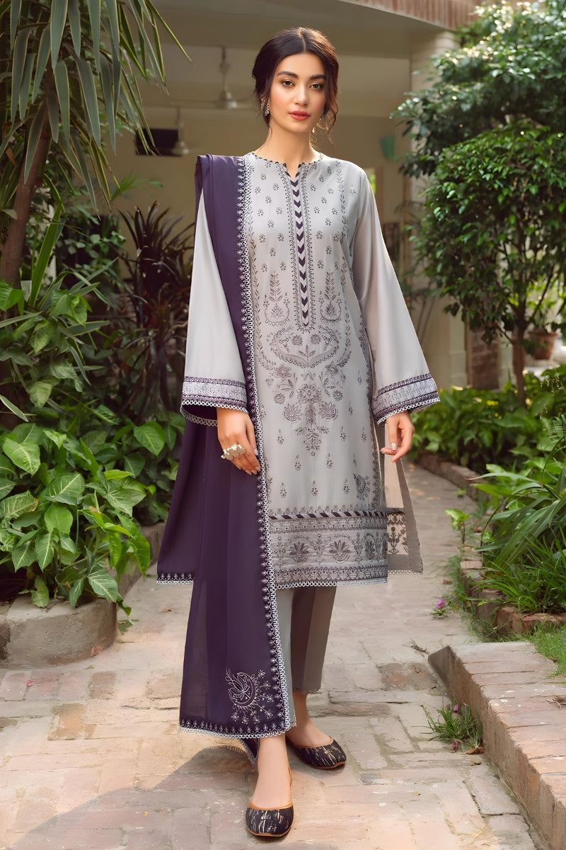 JAZMIN - 3PC DHANAK EMBROIDERED CL-W34