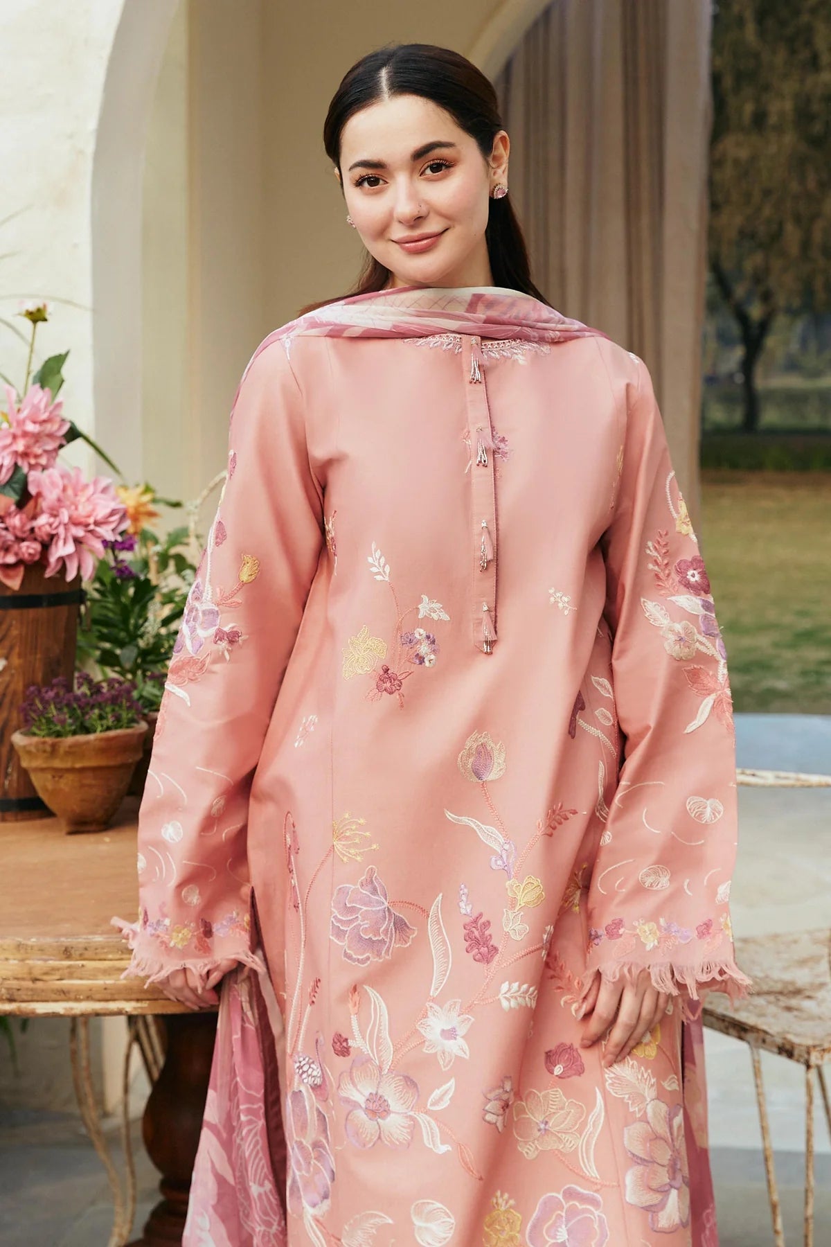 ZARA SHAH - 3PC DHANAK EMBROIDERED CL-W89