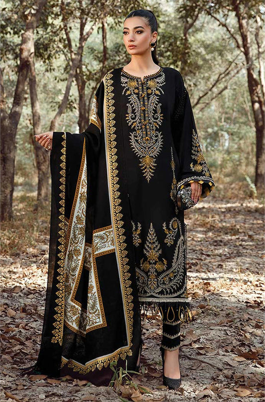 MARIA B - 3PC DHANAK EMBROIDERED CL-W174B