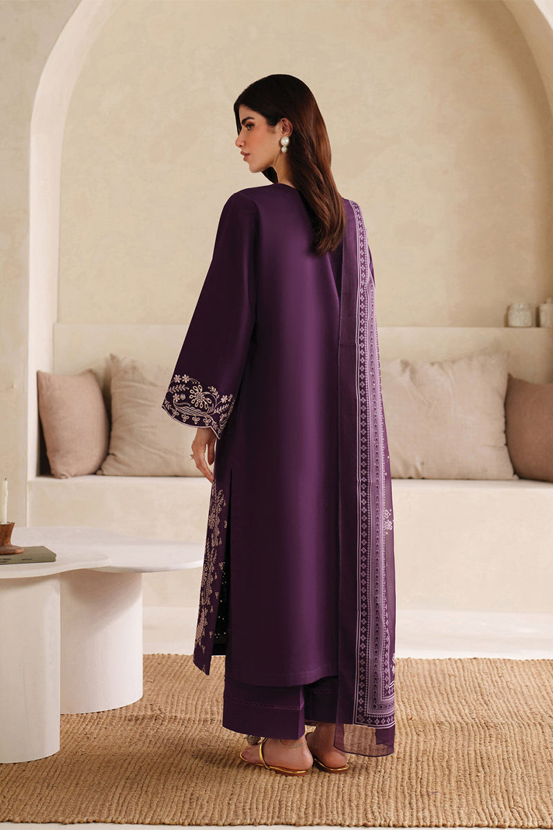 GARNET - 3PC DHANAK EMBROIDERED CL-W204