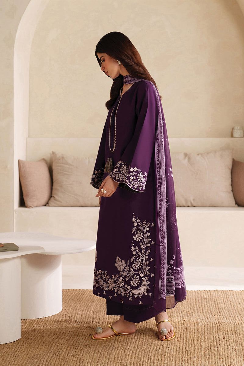 GARNET - 3PC DHANAK EMBROIDERED CL-W204