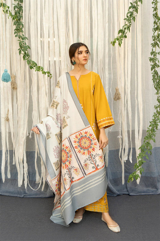 URGE - 3PC DHANAK EMBROIDERED CL-W159