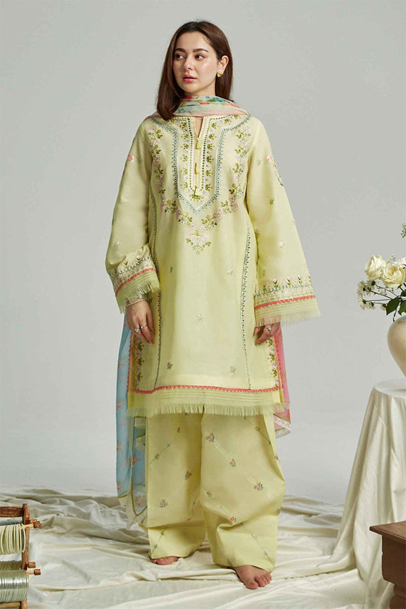 ZARA SHAH JAHAN - 3PC LAWN EMBROIDERED CL-S117