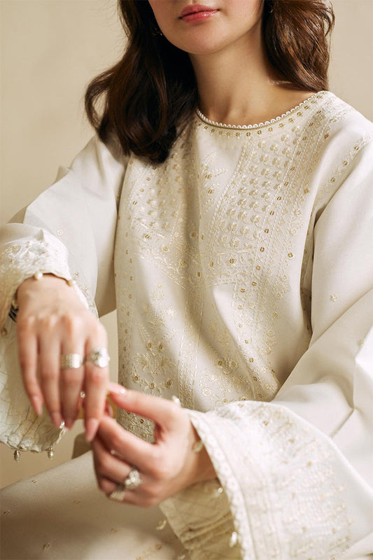 ZARA SHAH JAHAN - 3PC DHANAK EMBROIDERED CL-W80W