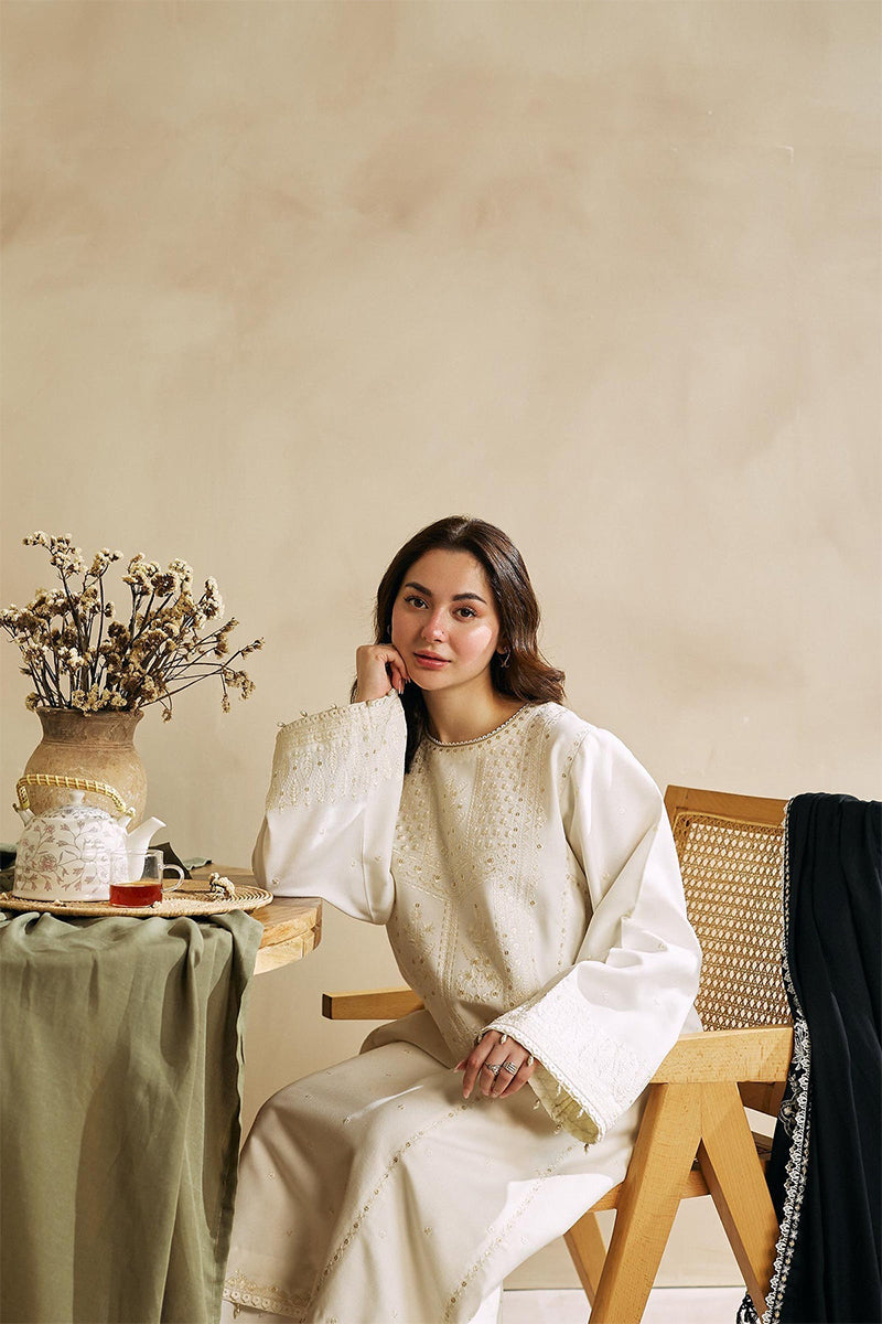 ZARA SHAH JAHAN - 3PC DHANAK EMBROIDERED CL-W80W