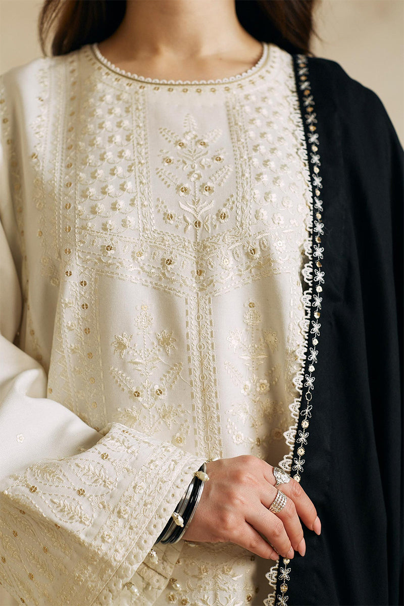 ZARA SHAH JAHAN - 3PC DHANAK EMBROIDERED CL-W80W